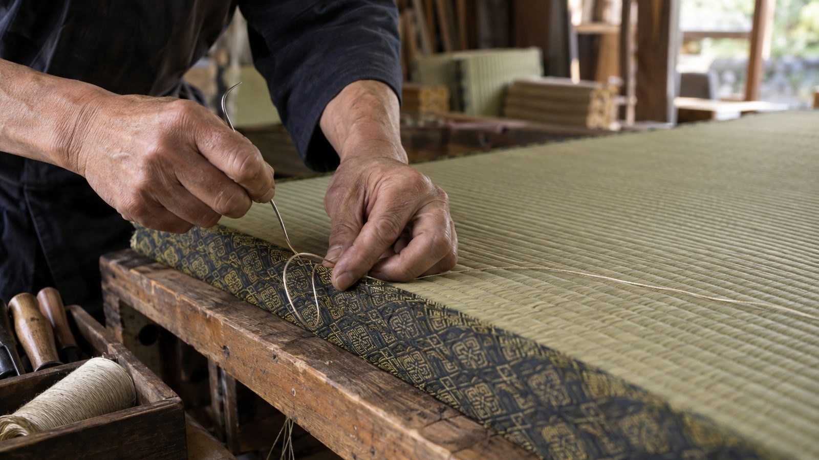畳の表替え作業(イメージ)